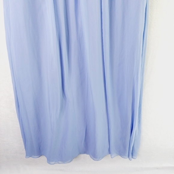 NEW Jenny Packham Drem Blue Jeweled Strap Shirred Wrap Maxi Dress P2798 - Picture 4 of 11